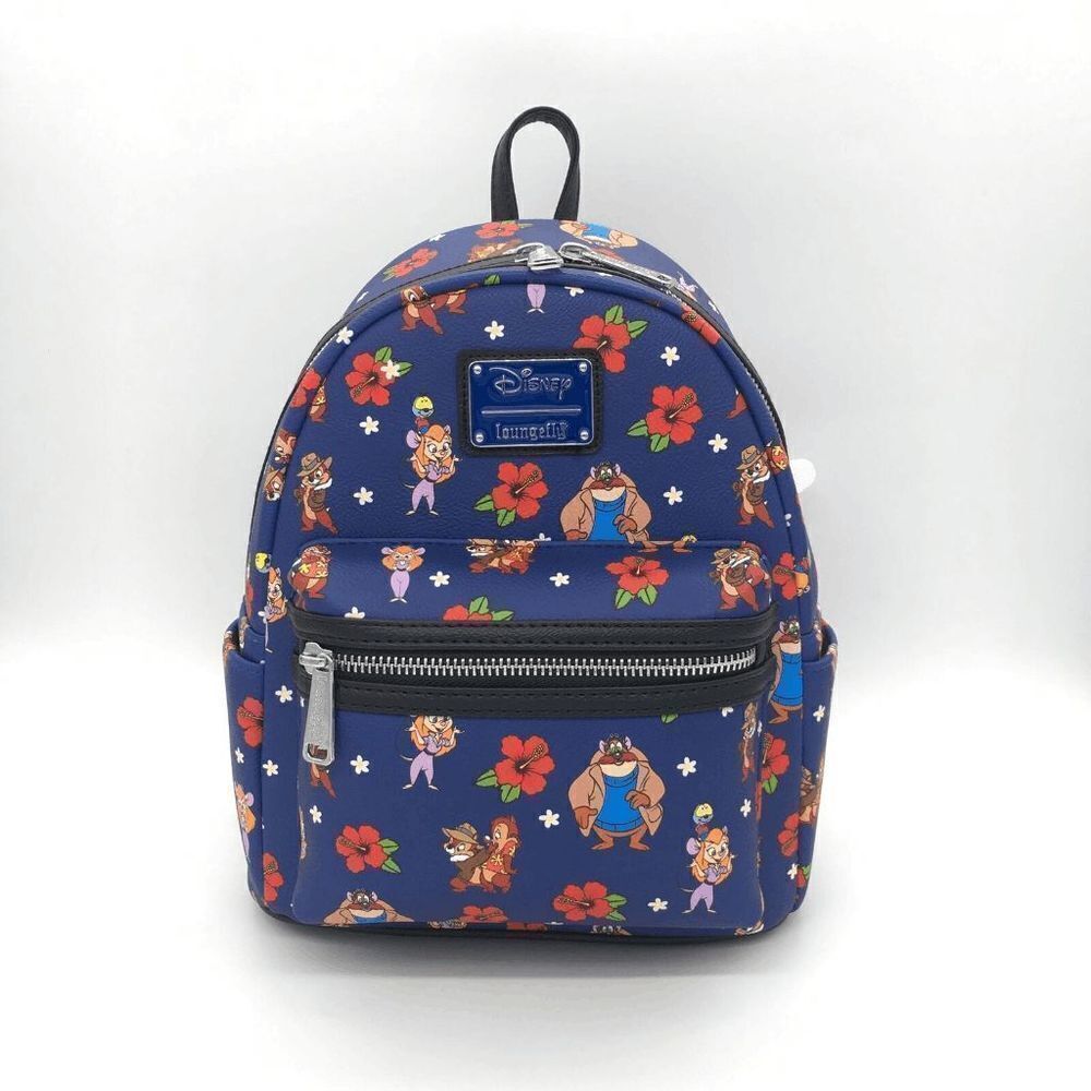 LOUNGEFLY DISNEY RESCUE RANGERS CHIP A D DALE CHARACTERS MINI BACKPACK NWT